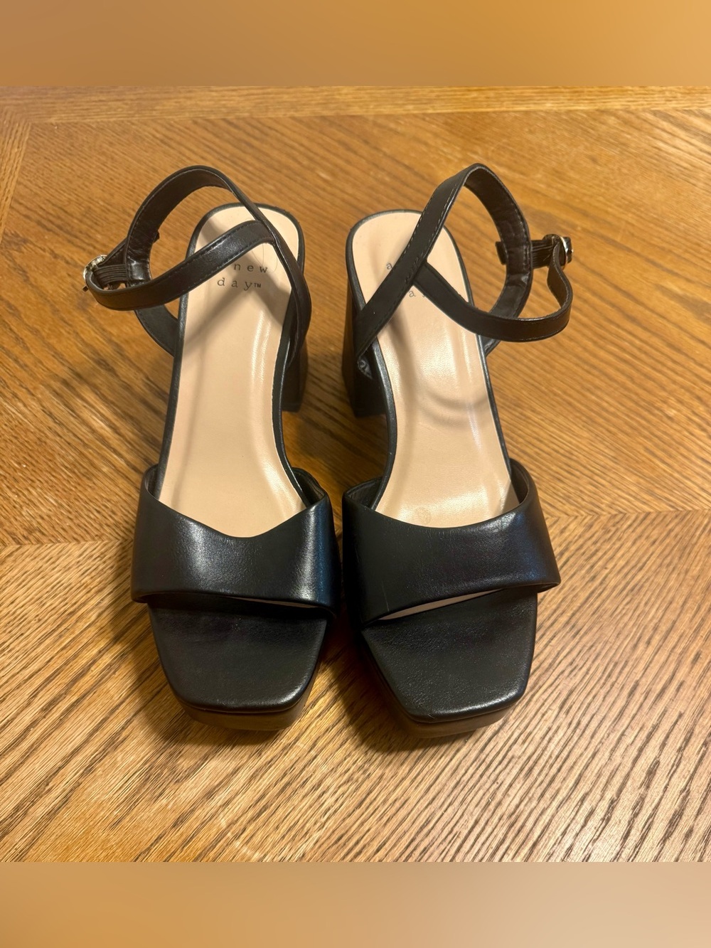 A New Day Black Ankle Strap Platform Heels | Women’s Block Heel Sandals